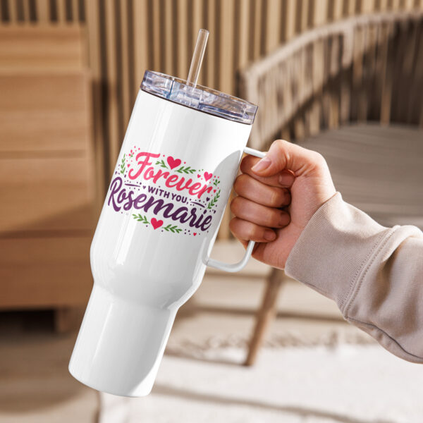 Travel mug with a handle